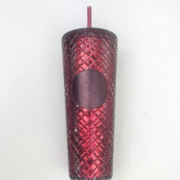 Starbucks Dining Holiday 2022 Jeweled Merlot Red 24 0z. Venti Cold Cup Tumbler - Picture 1 of 13